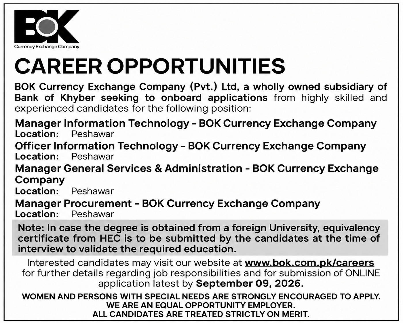 BOK Currency Exchange Company Jobs 2026 1