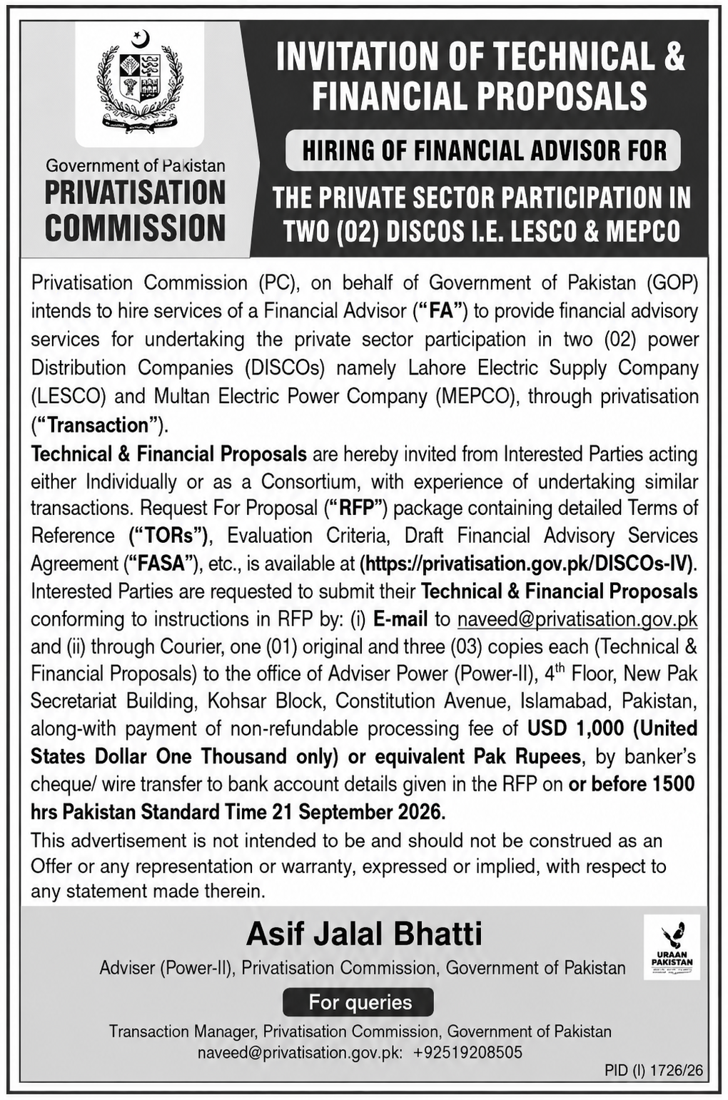 Privatisation Commission Jobs 2026 2