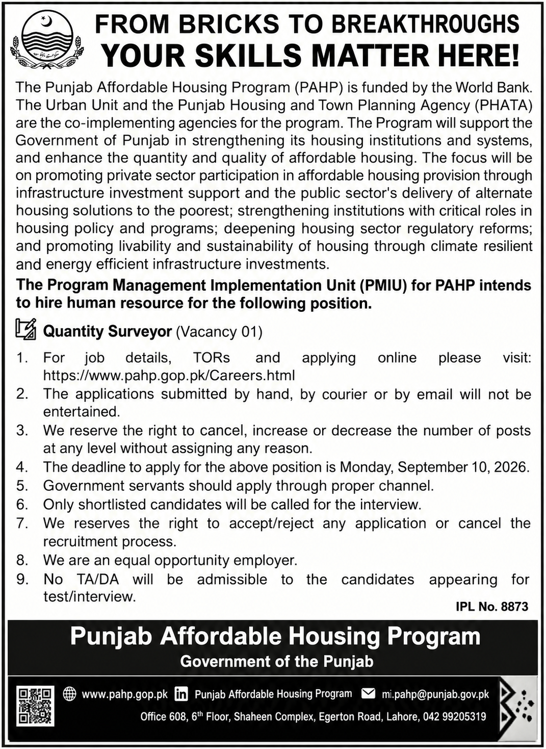 Punjab Affordable Housing Program Jobs 2026 1
