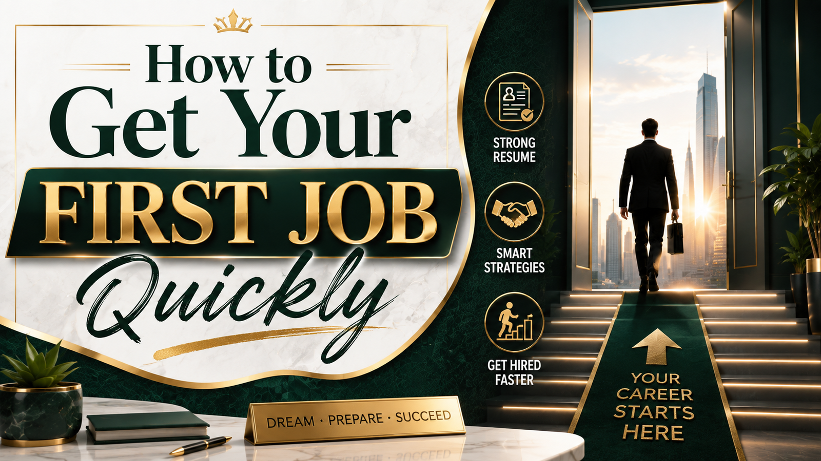 Job seeker reviewing an entry-level job application