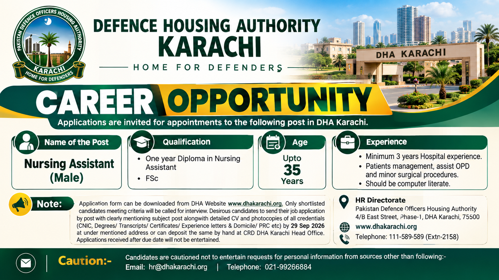 DHA Karachi Jobs 2026