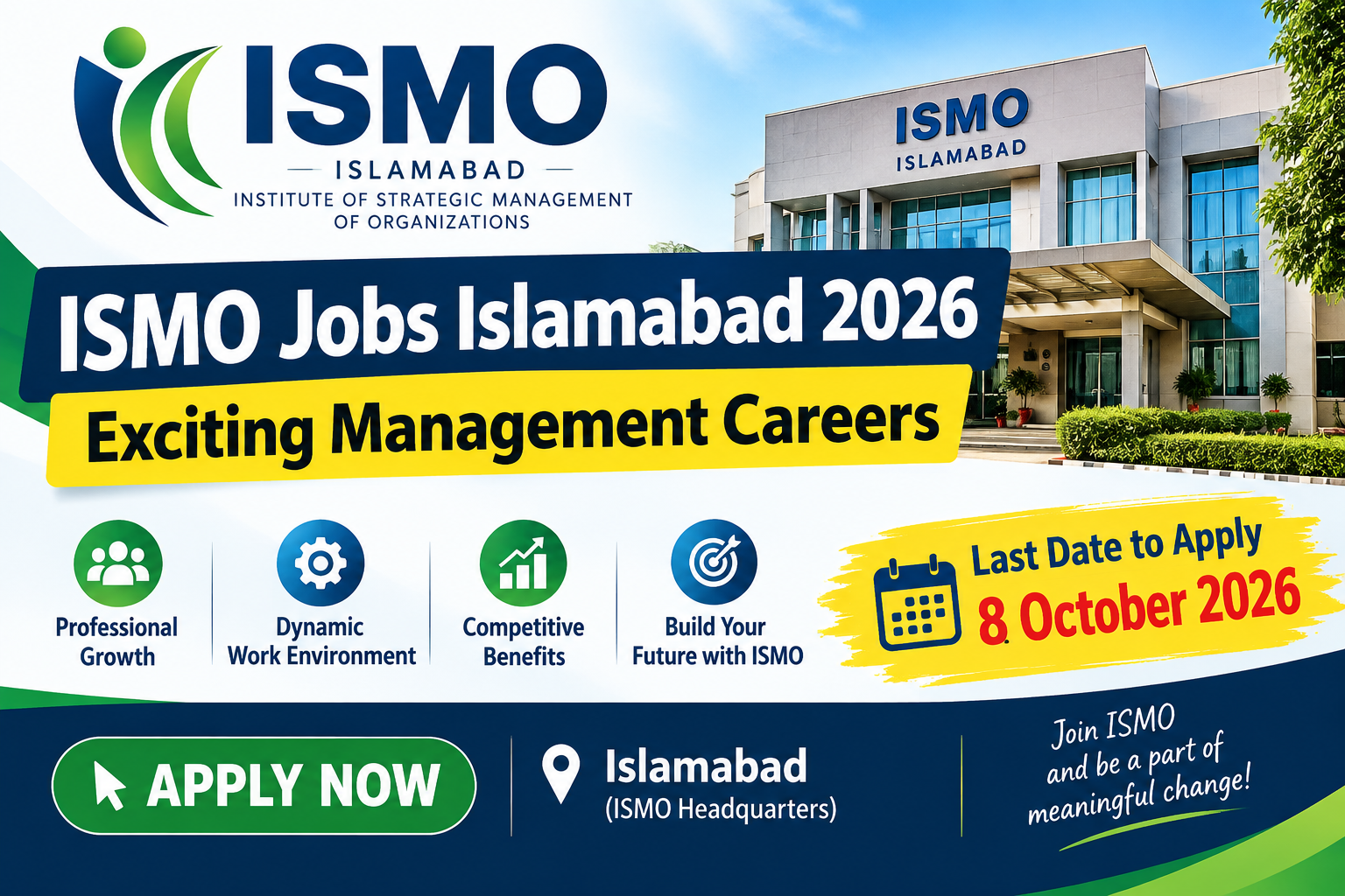 ISMO Jobs Islamabad 2026