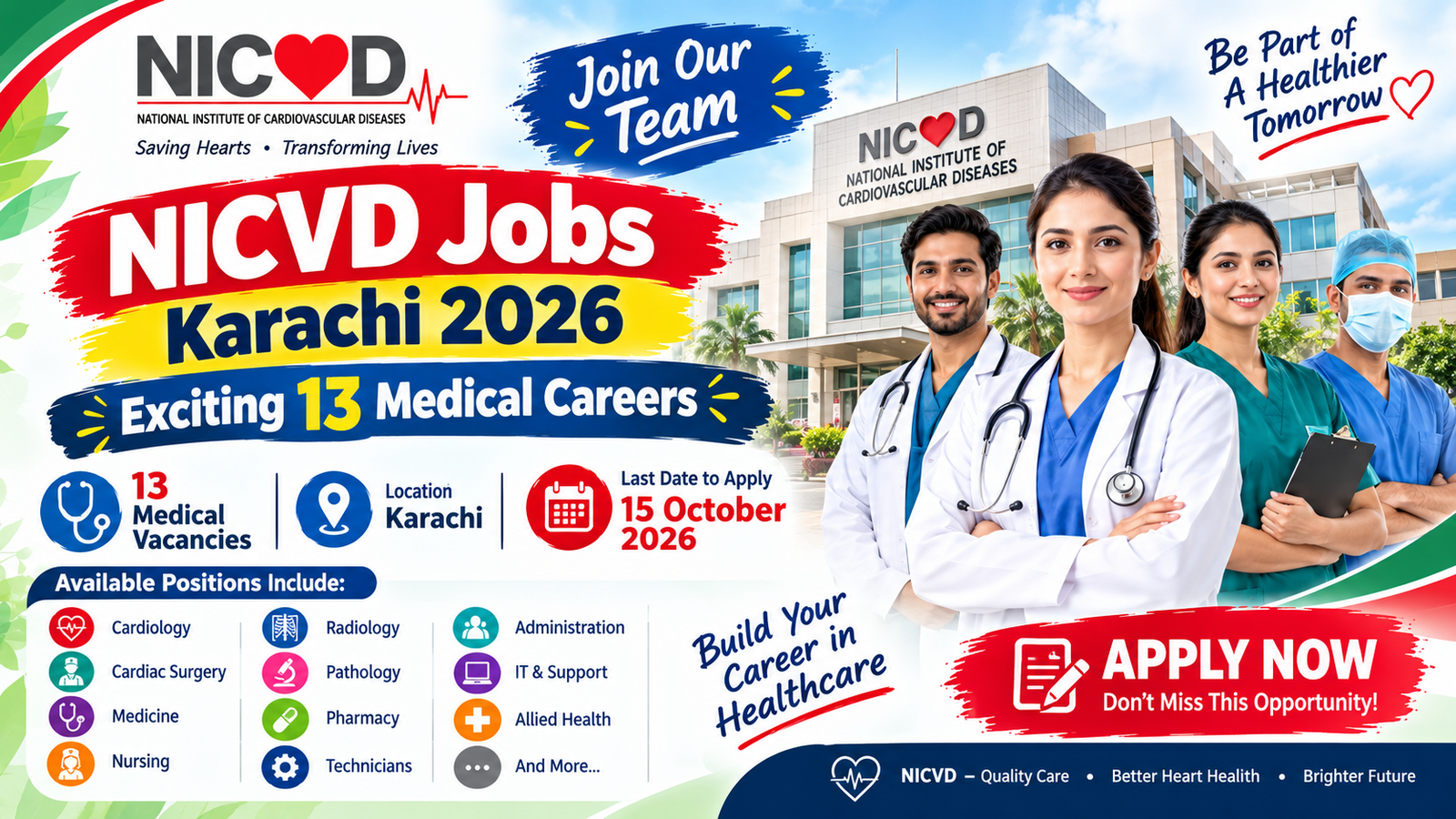 NICVD Jobs Karachi 2026