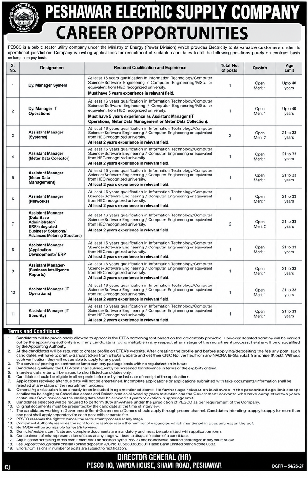 PESCO Jobs 2026