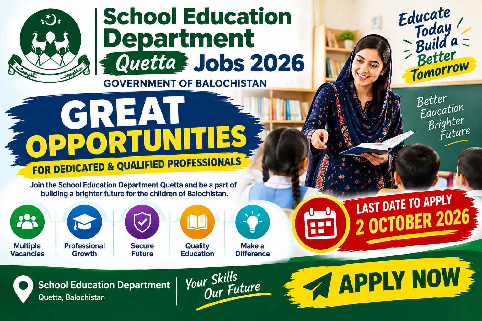 School Education Department Quetta Jobs
