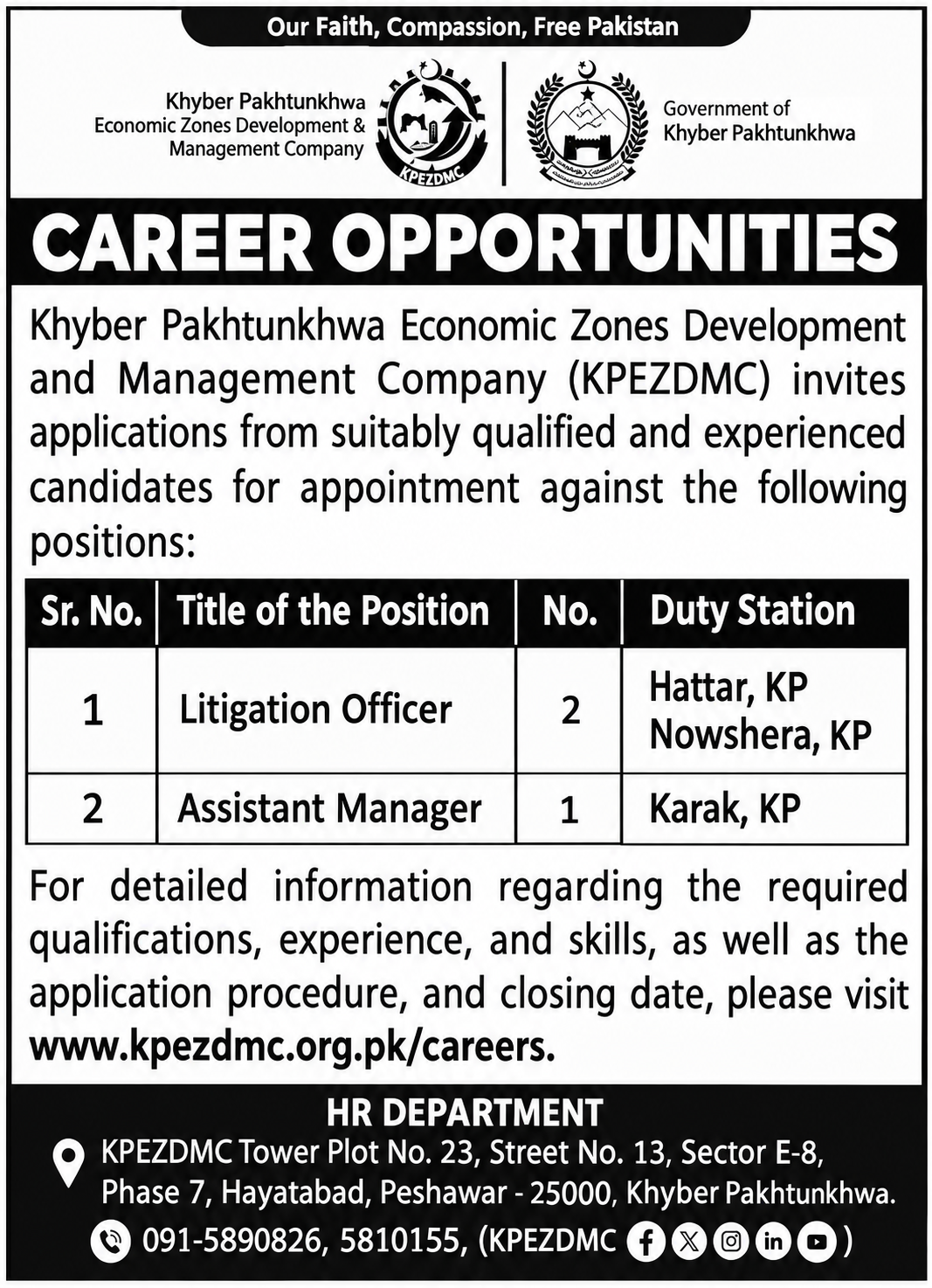 Economic Zone Development Jobs Peshawar