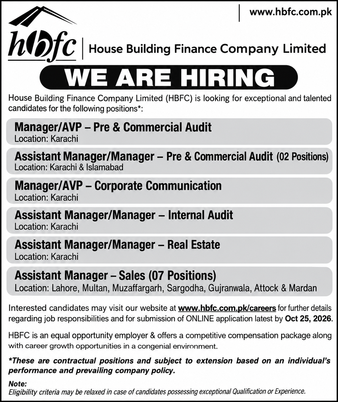 House Building Finance Company Jobs 2026