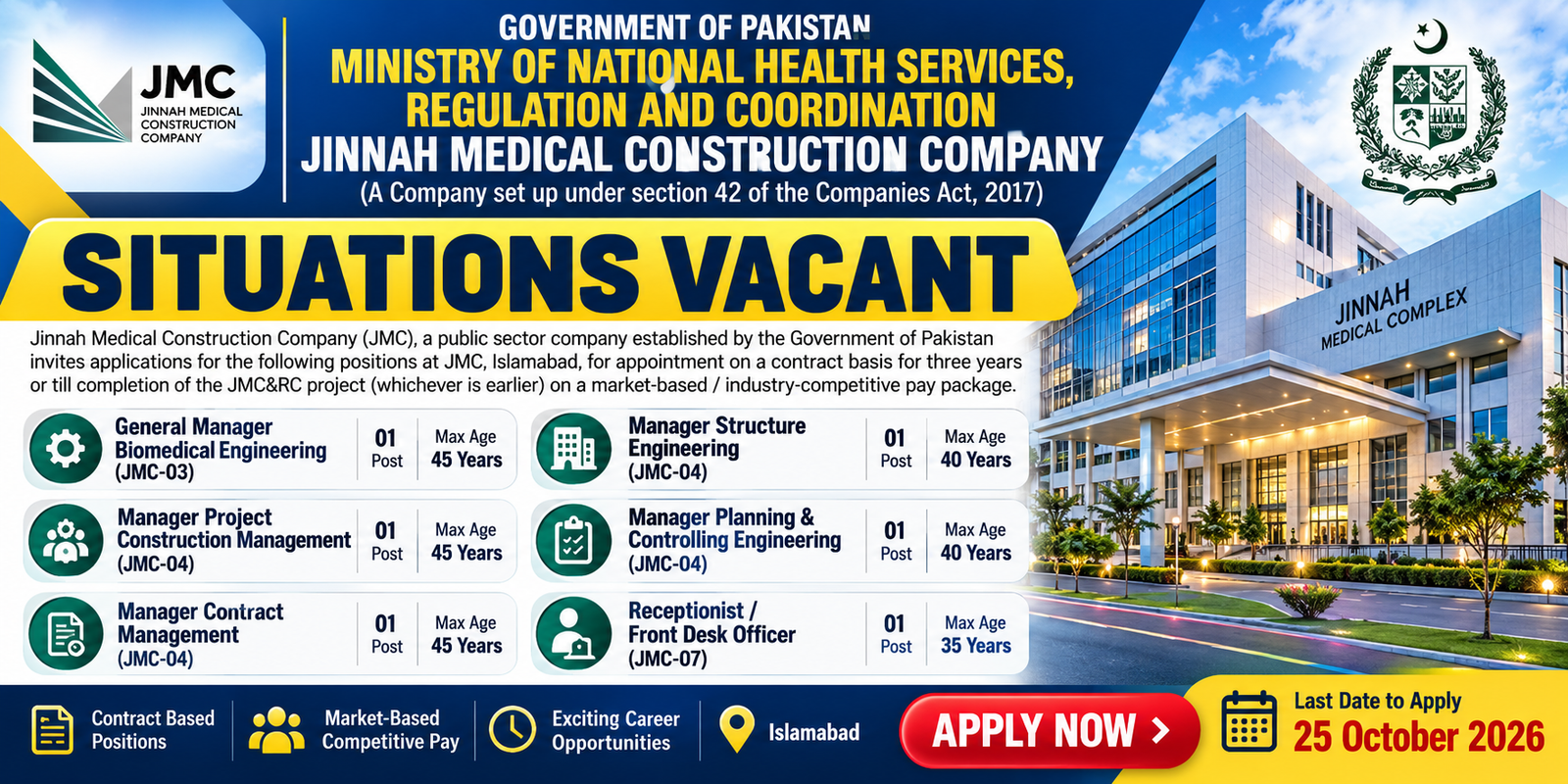 JMC Islamabad Jobs 2026 