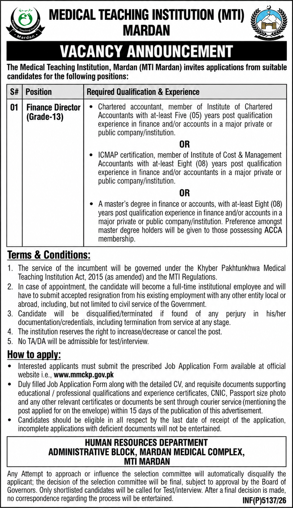 Orakzai Government Jobs 2026 2