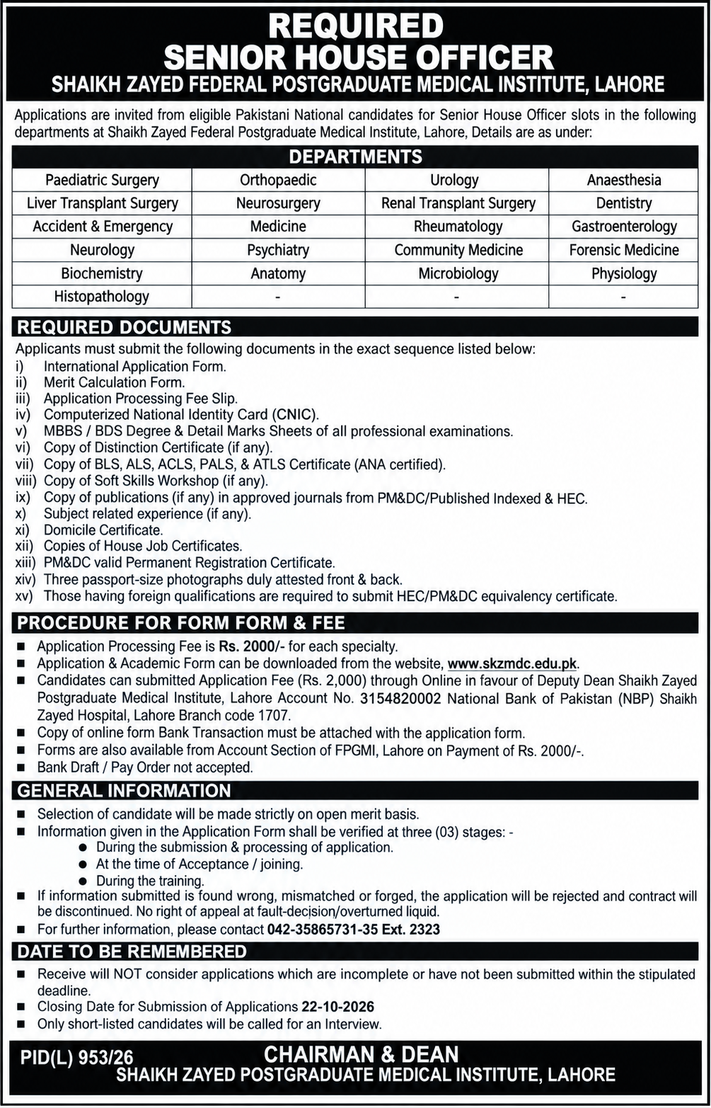 Shaikh Zayed Jobs 2026